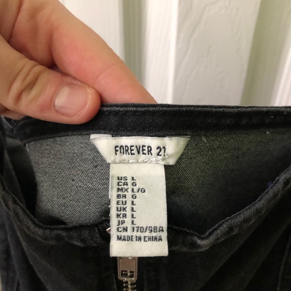 Black Denim Zipup Dress - Picture 8 of 9